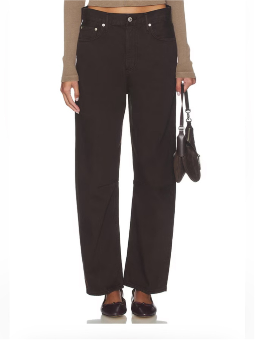 CITIZENS OF HUMANITY Miro Barrel Relaxed Jean in Carob